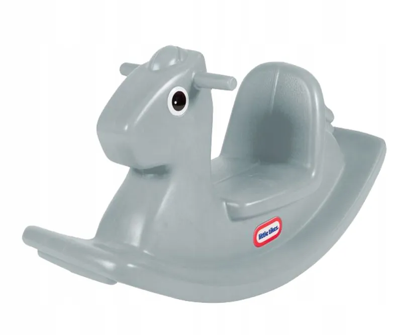 Люлеещ се кон Little Tikes, сив, за деца 12м–3г., до 22 кг
