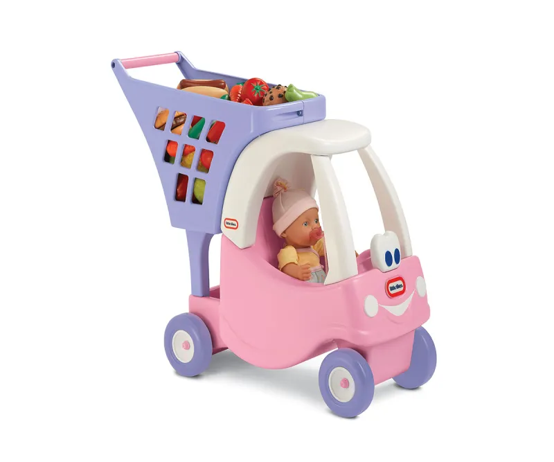 Количка за пазаруване Little Tikes, розова, 67 см