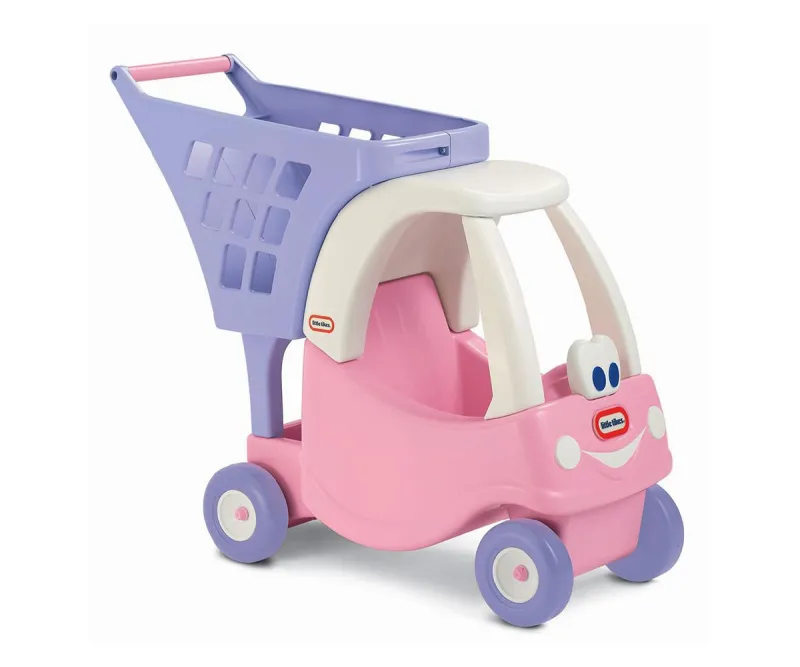 Количка за пазаруване Little Tikes, розова, 67 см