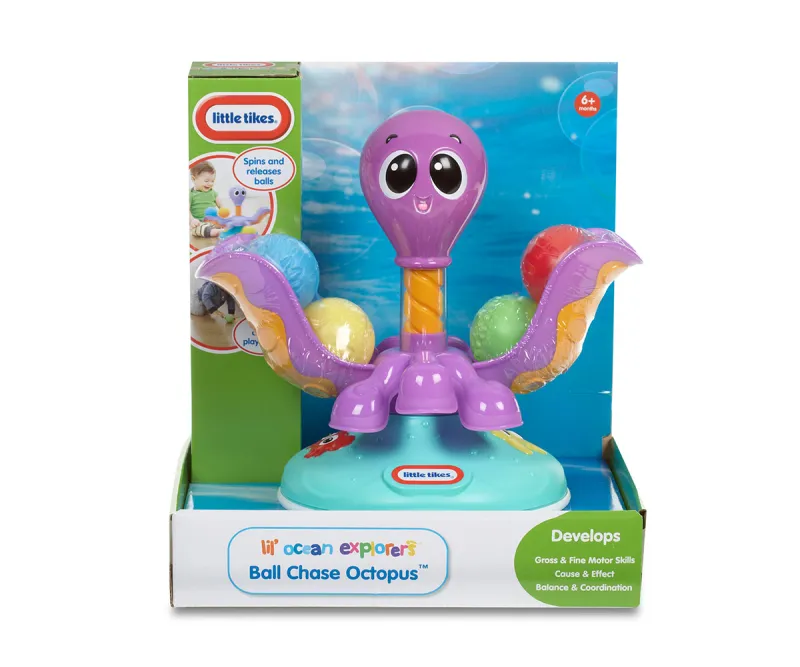 Музикална играчка Little Tikes Октопод с 4 топки, 6м–3г.