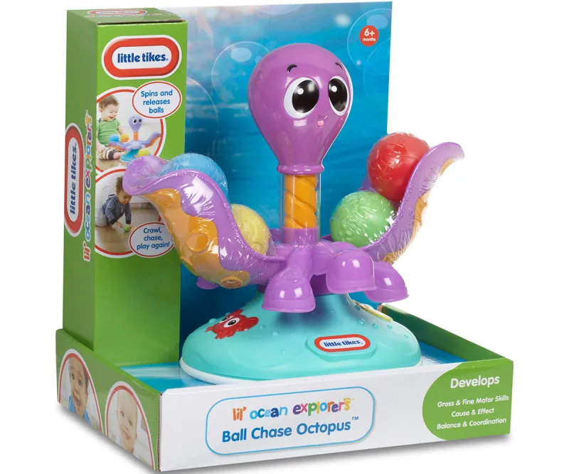 Музикална играчка Little Tikes Октопод с 4 топки, 6м–3г.