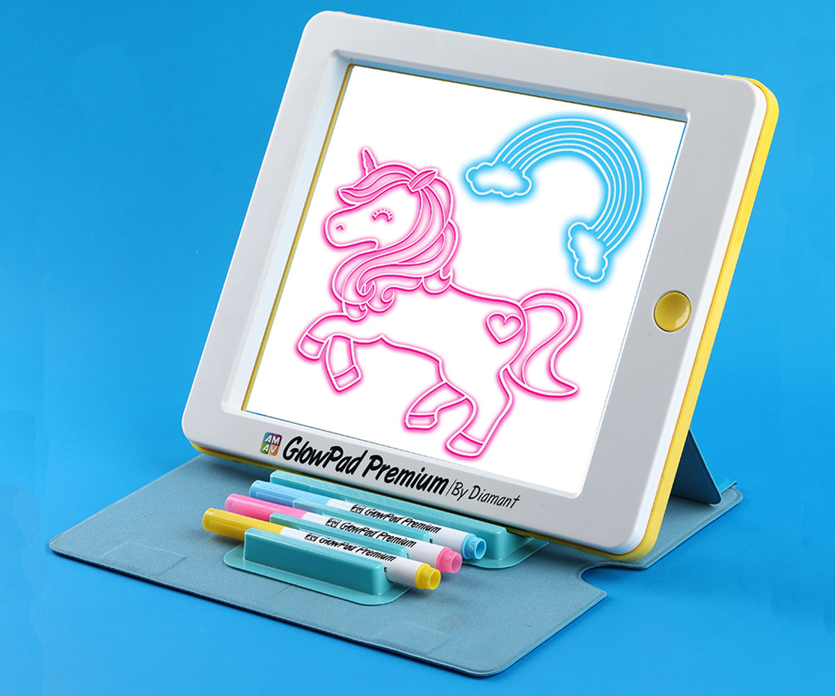 Светеща дъска за рисуване Premium Glow Pad, 8 LED светлини