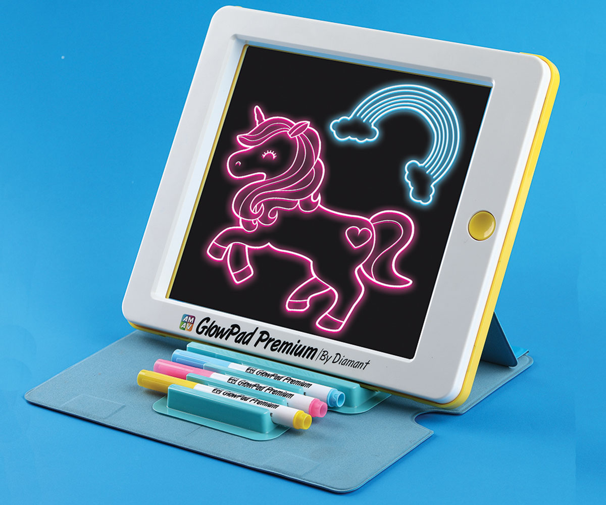 Светеща дъска за рисуване Premium Glow Pad, 8 LED светлини