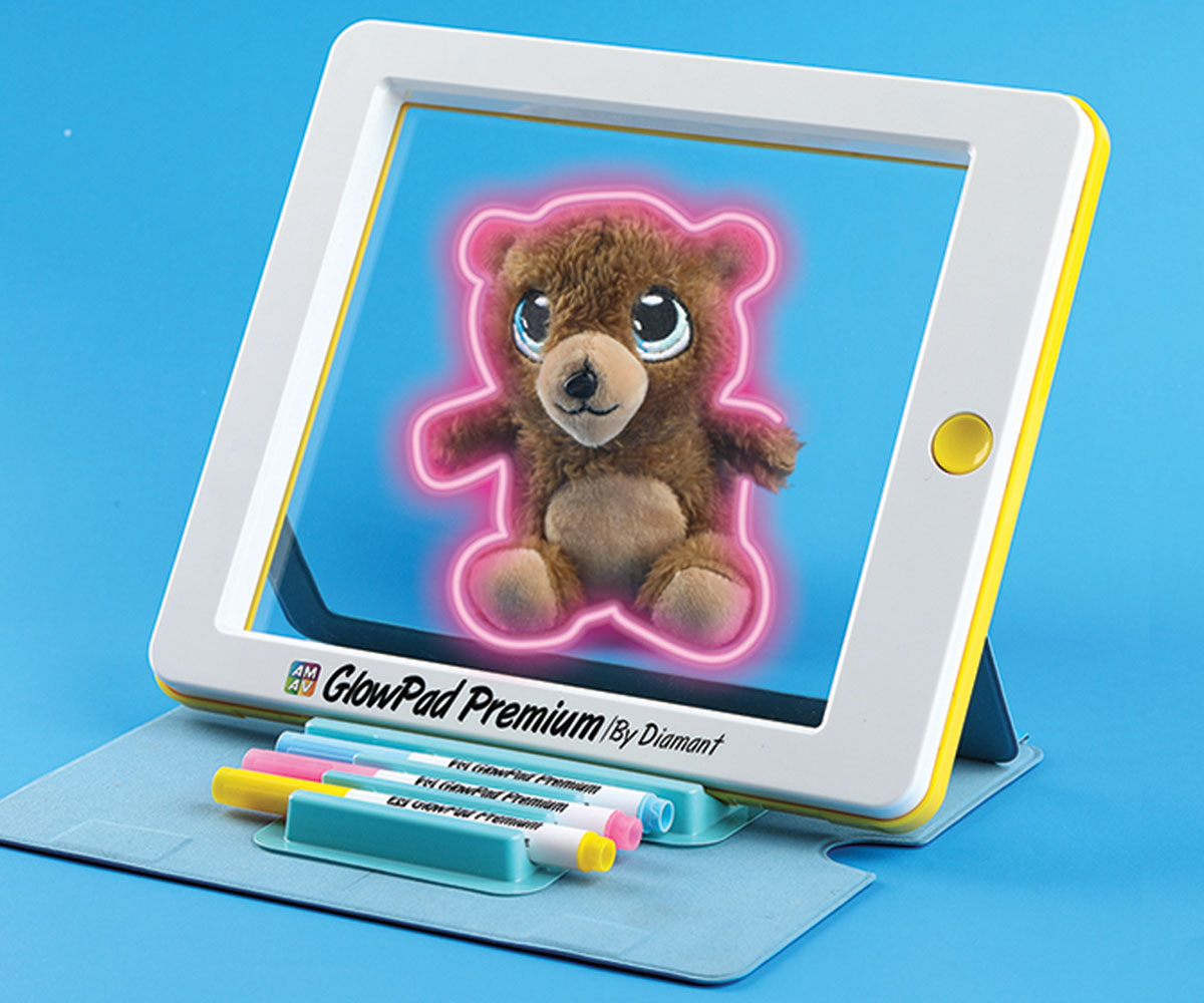 Светеща дъска за рисуване Premium Glow Pad, 8 LED светлини