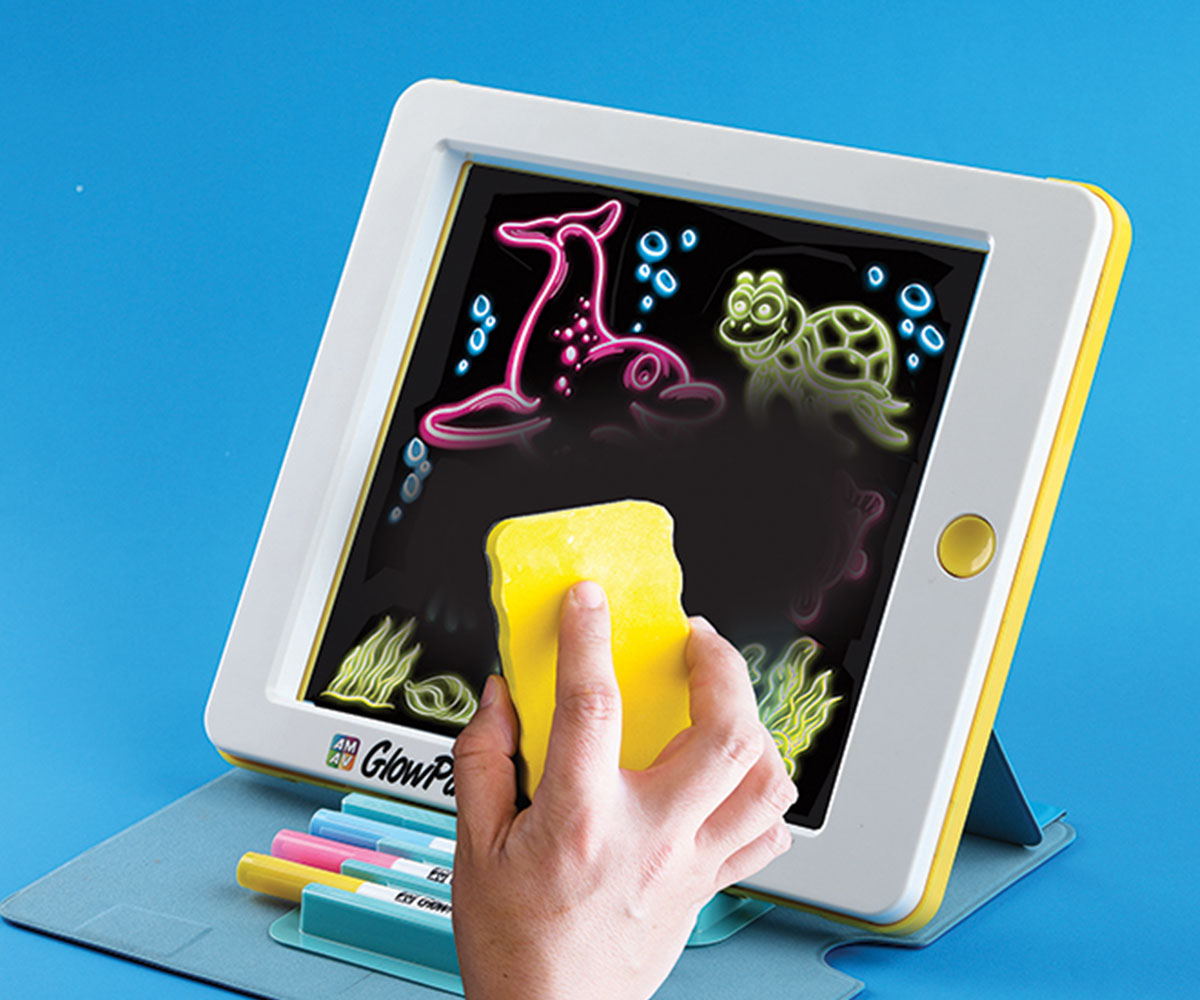 Светеща дъска за рисуване Premium Glow Pad, 8 LED светлини