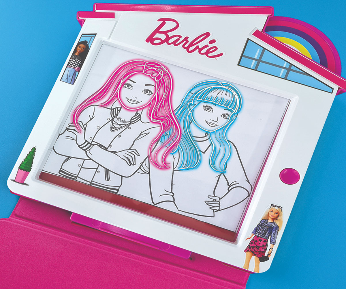 Светеща дъска Barbie Premium Glow Pad, 8 LED светлини