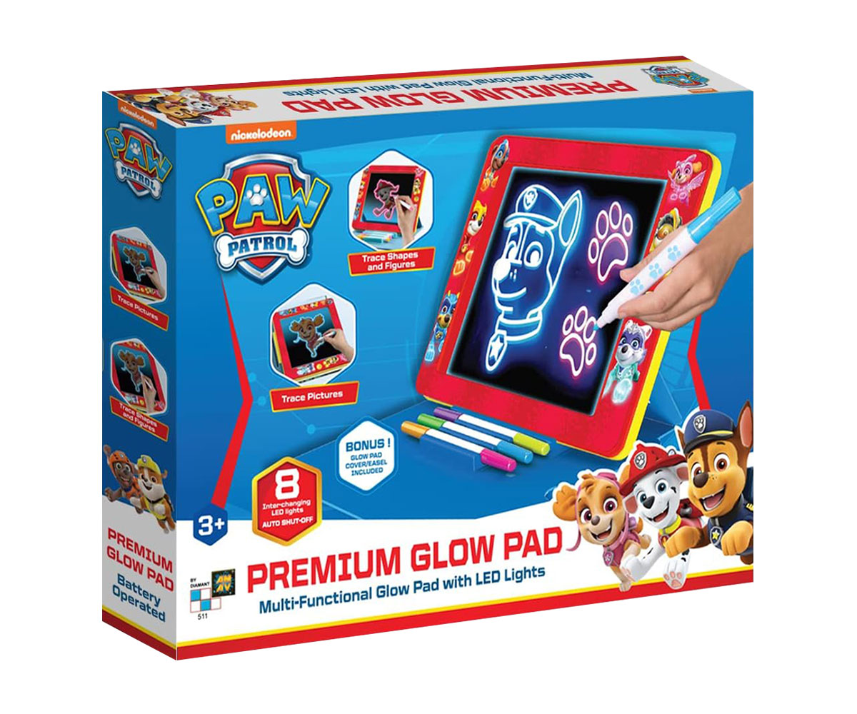 Светеща дъска за рисуване Пес Патрул Premium Glow Pad
