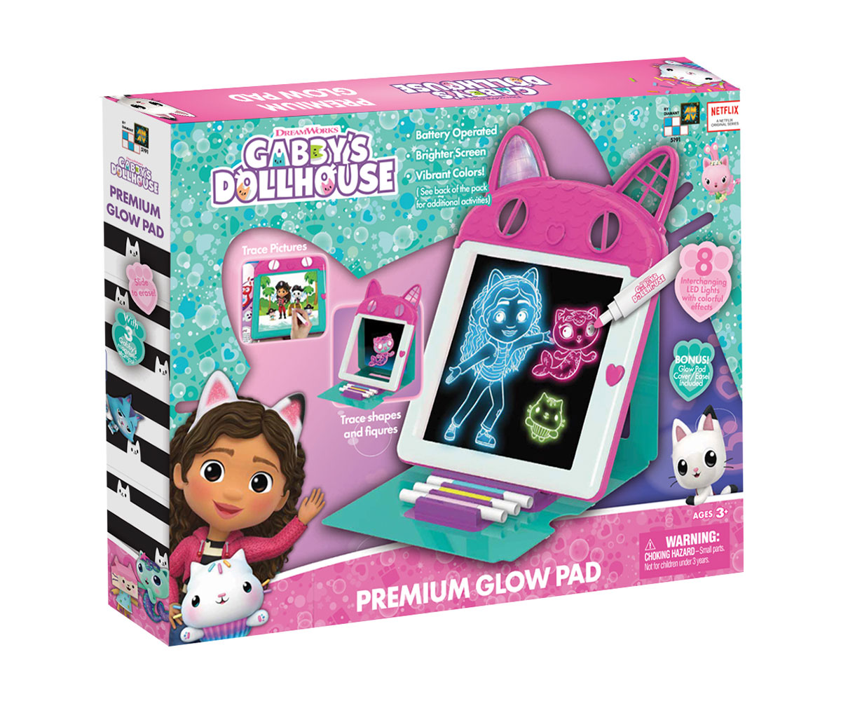 Светеща дъска Gabby's Dollhouse Premium Glow Pad, 8 LED