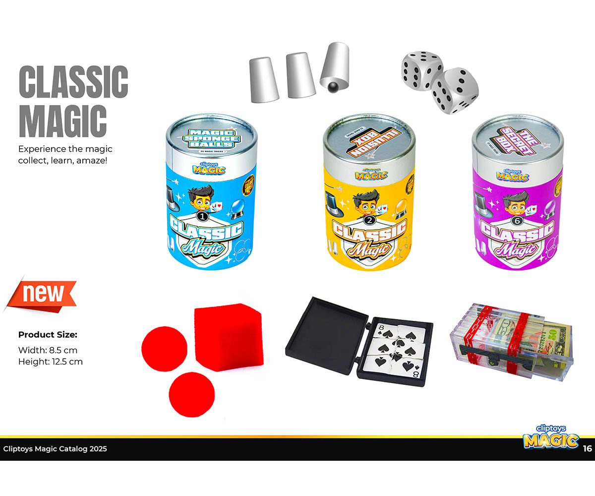 Комплект за фокуси Cliptoys Magic 25 класически трикове