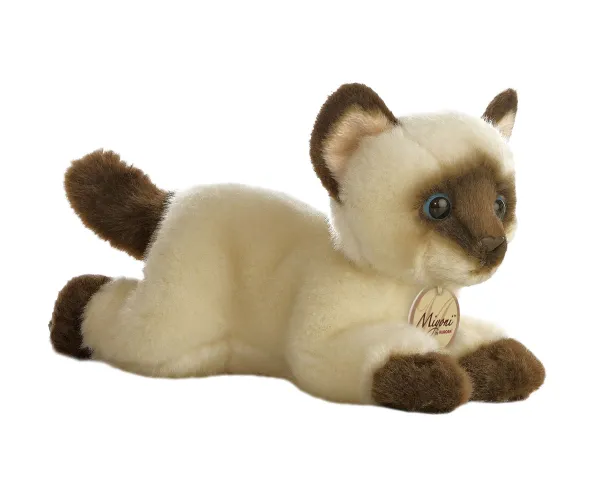 Плюшена играчка Сиамско коте Aurora, 20 см