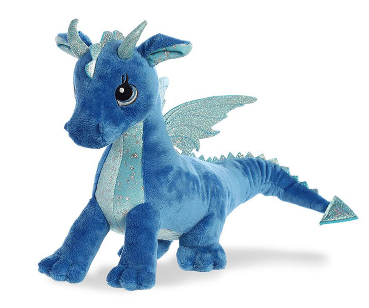Плюшена играчка Aurora Син дракон, 30 см