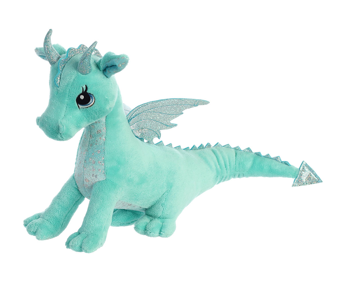 Плюшена играчка Aurora Дракон в цвят мента, 30 см