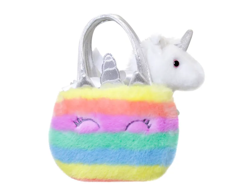 Плюшена играчка Еднорог в чантичка Aurora, 20 см