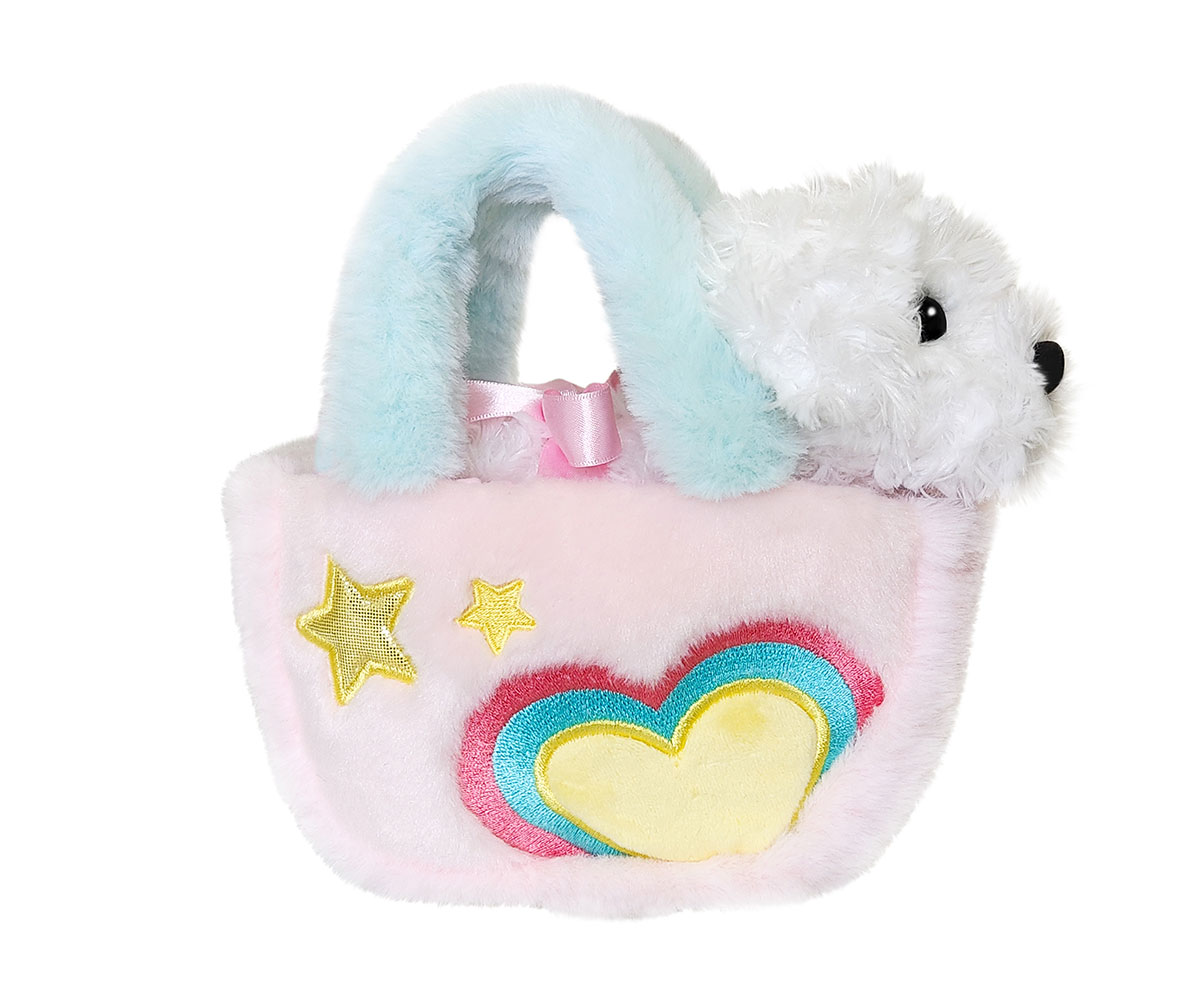 Плюшено куче Aurora Fancy Pals в чантичка, 18 см