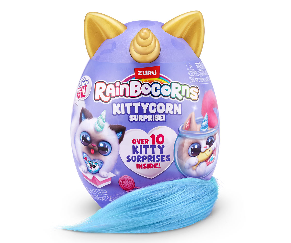 Плюшено коте Rainbocorns Kittycorn ZURU, серия 9 – 10+ изненади