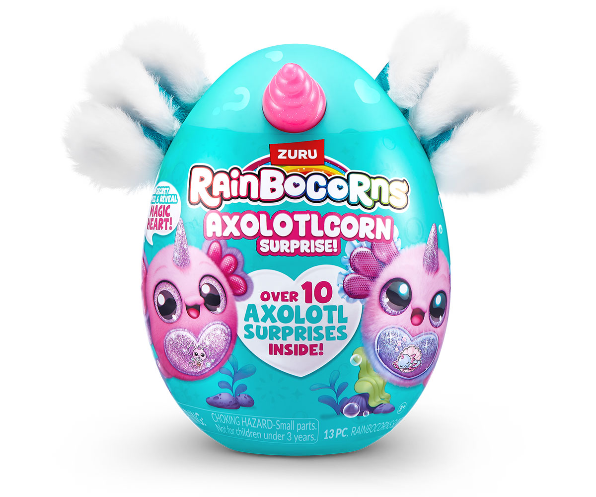 Плюшен аксолотъл ZURU Rainbocorns, блестящо сърце
