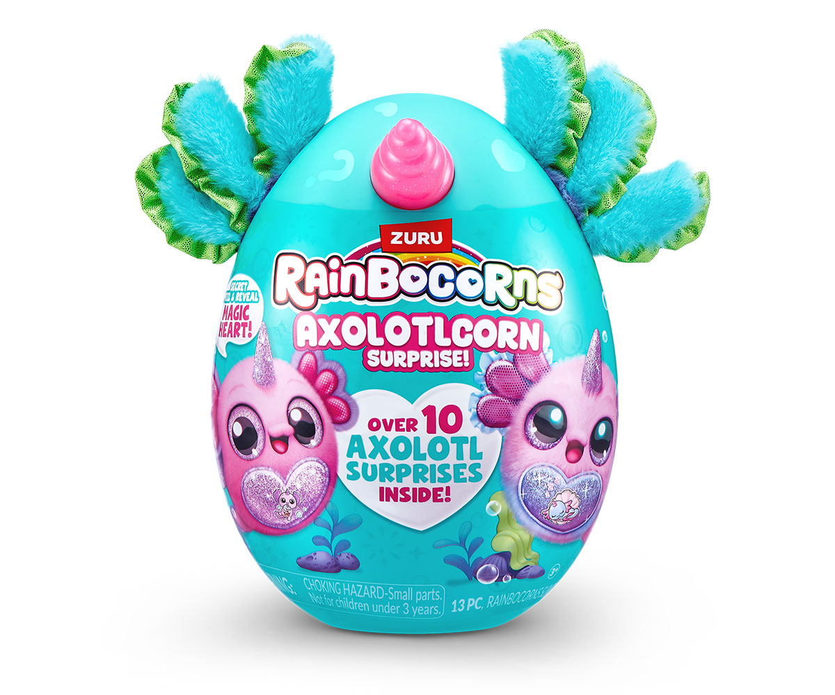 Плюшен аксолотъл ZURU Rainbocorns, блестящо сърце