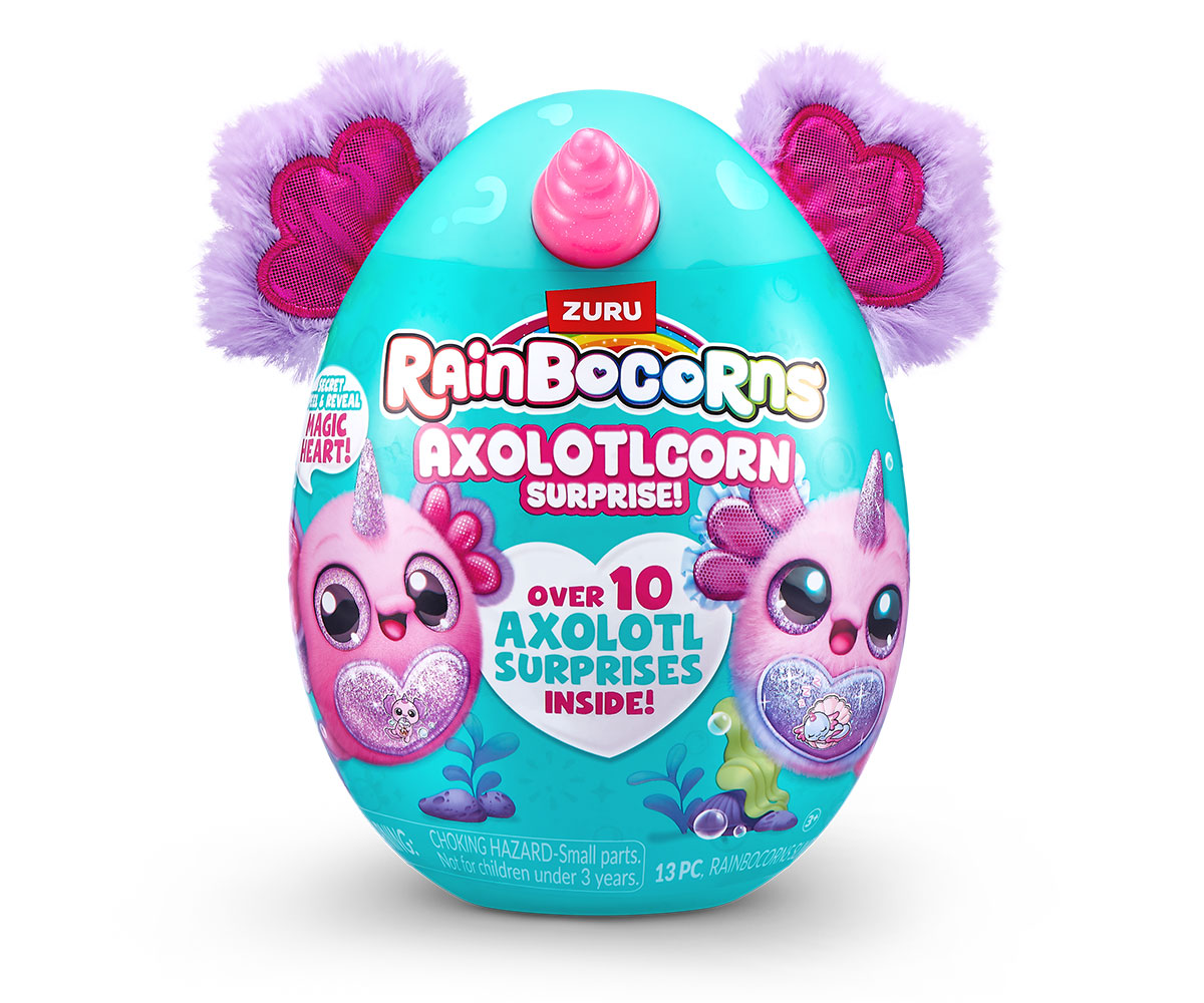 Плюшен аксолотъл ZURU Rainbocorns, блестящо сърце