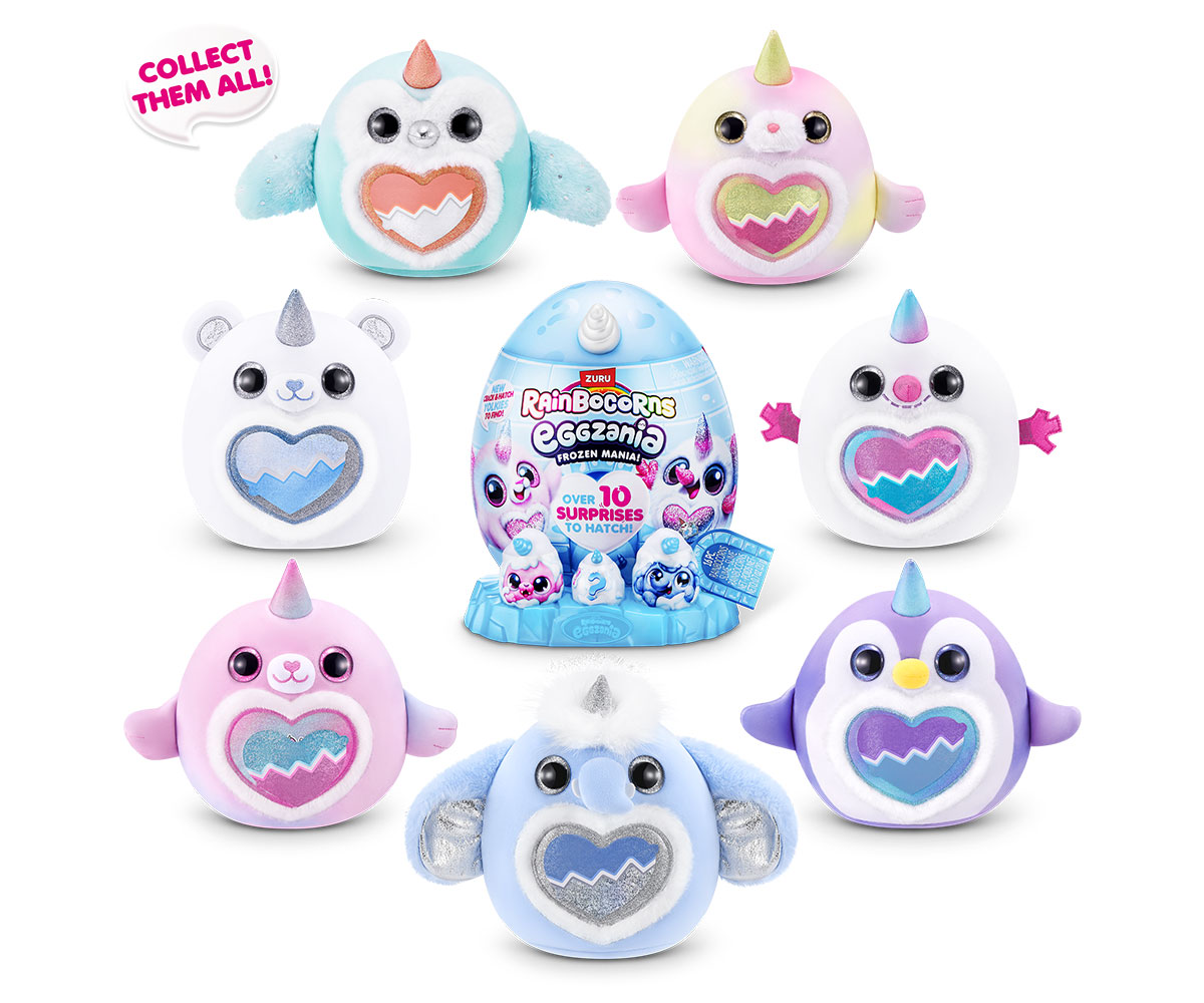 Плюшена изненада ZURU Rainbocorns Eggzania Frozen Mania