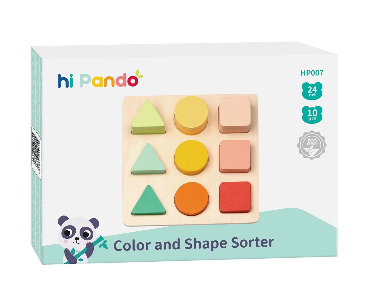 Дървен сортер hi Pando HP007 с цветове и форми