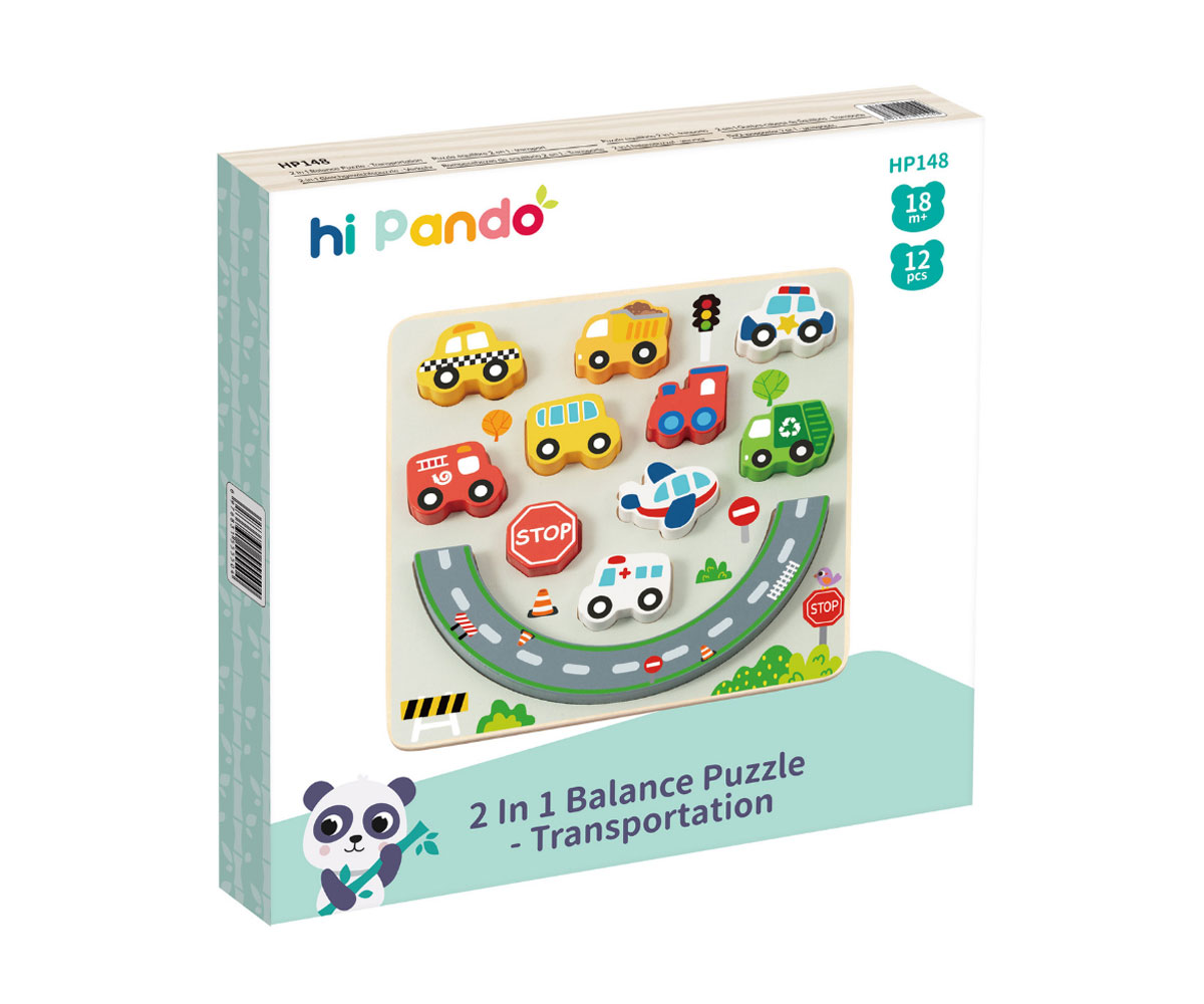 Дървено кубче за игра Hi Pando Космос с 6 активности