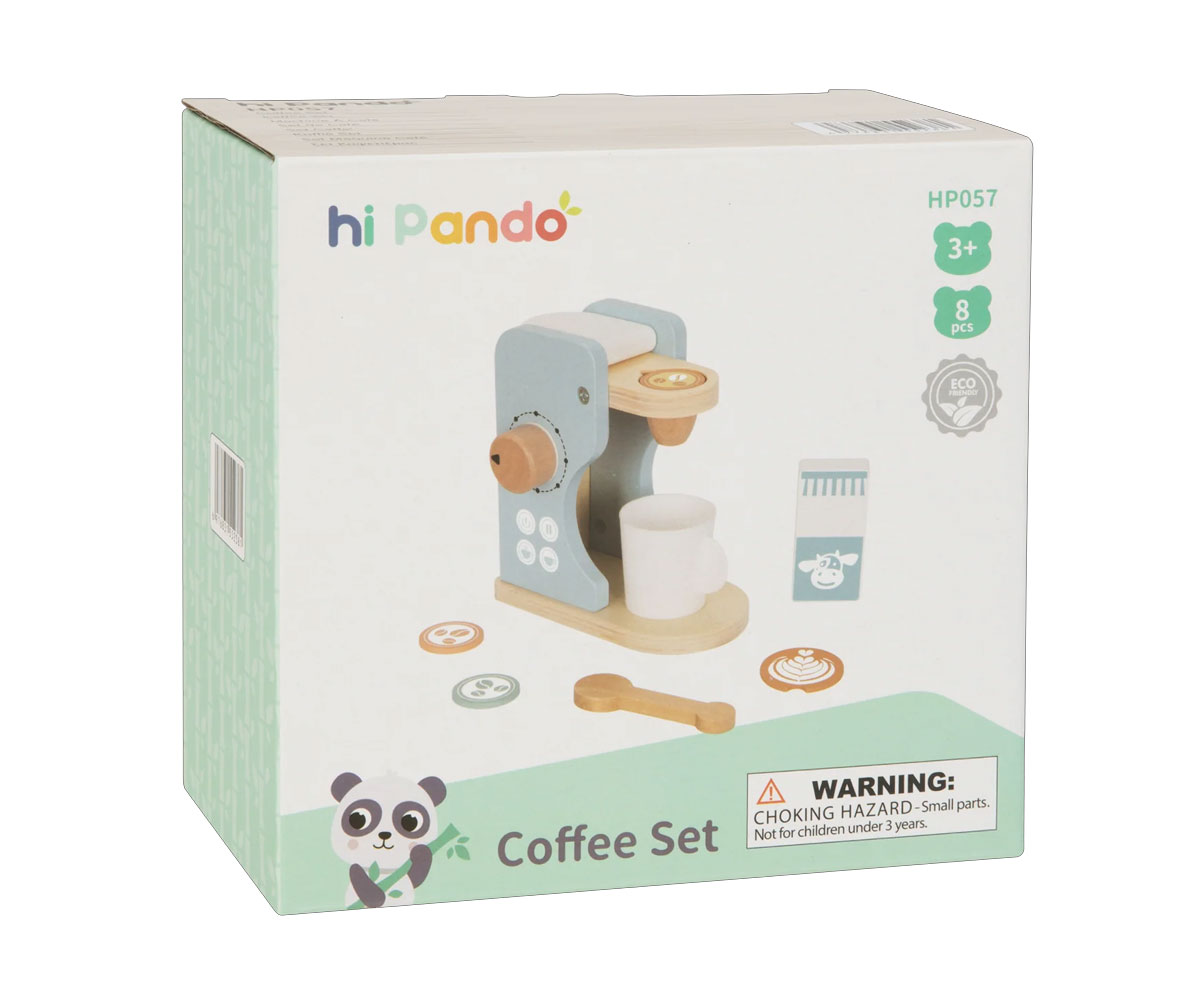 Дървен комплект за кафе hi Pando HP057, 8 елемента