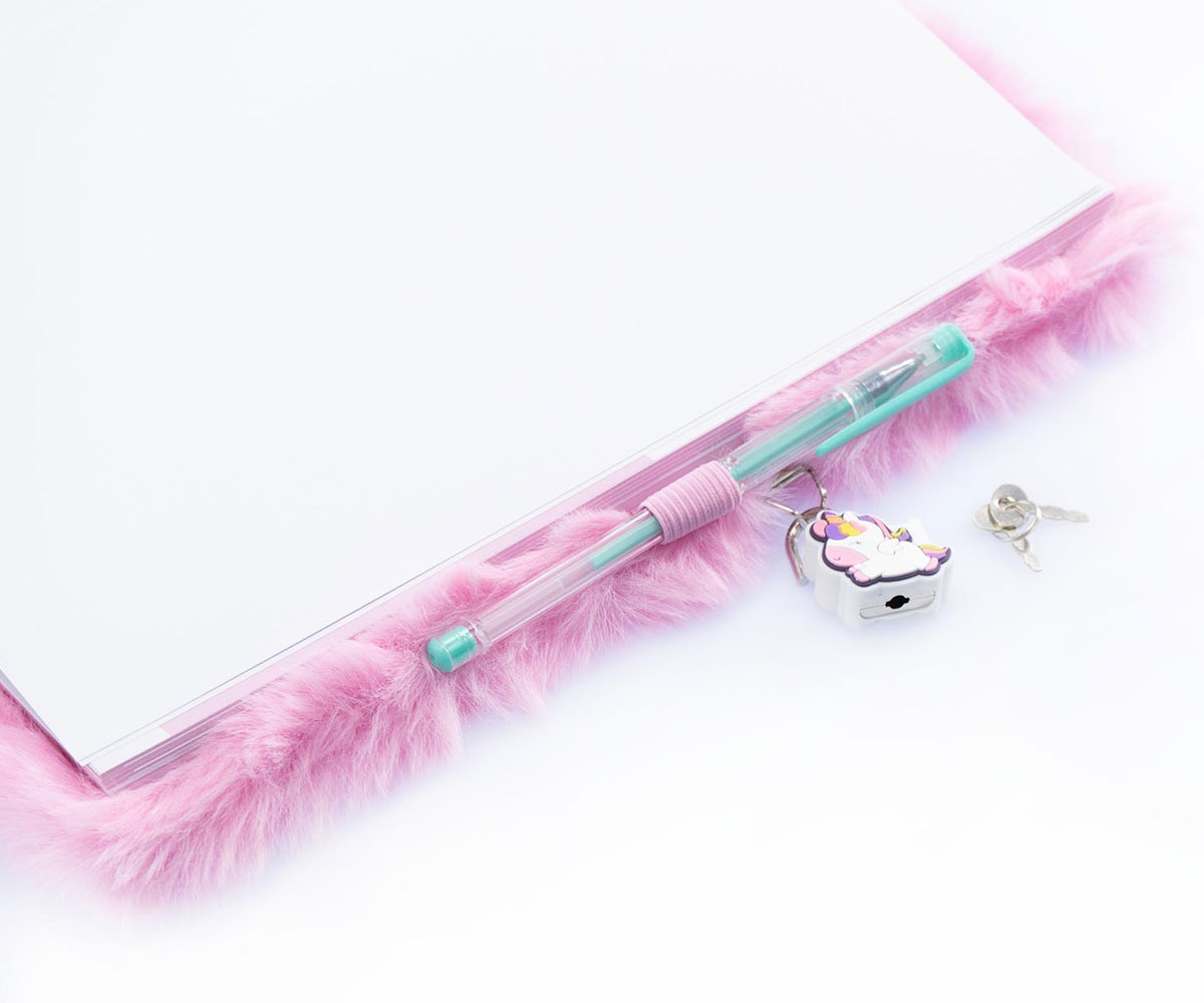 Nice Magic Unicorn плюшен дневник А4 с несесер еднорог