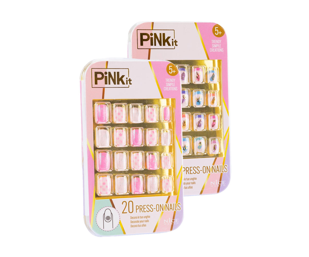 Залепящи се нокти Nice Pink It, 20 нокътни плочки