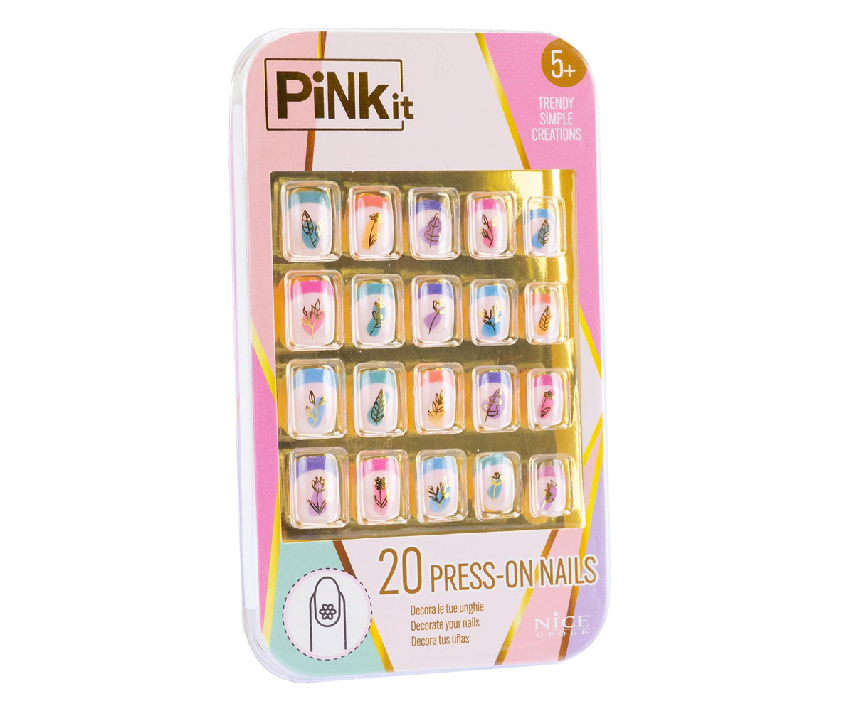 Залепящи се нокти Nice Pink It, 20 нокътни плочки