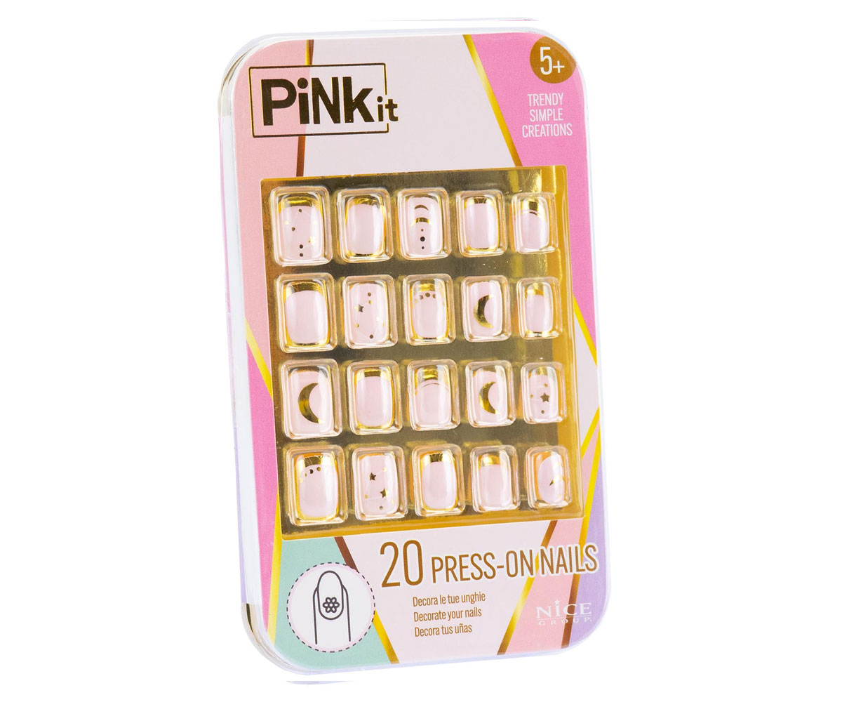 Залепящи се нокти Nice Pink It, 20 нокътни плочки