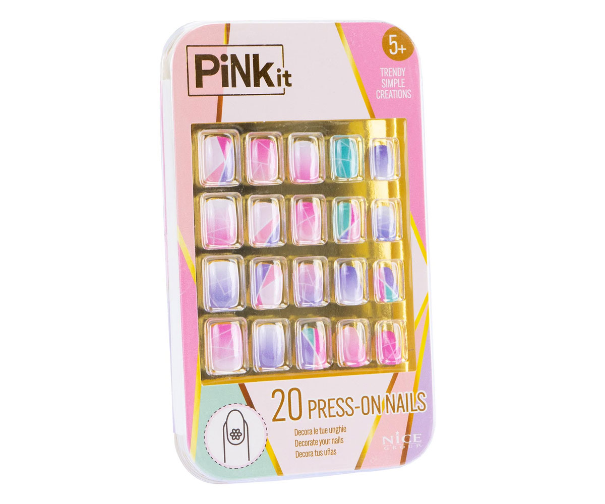 Залепящи се нокти Nice Pink It, 20 нокътни плочки