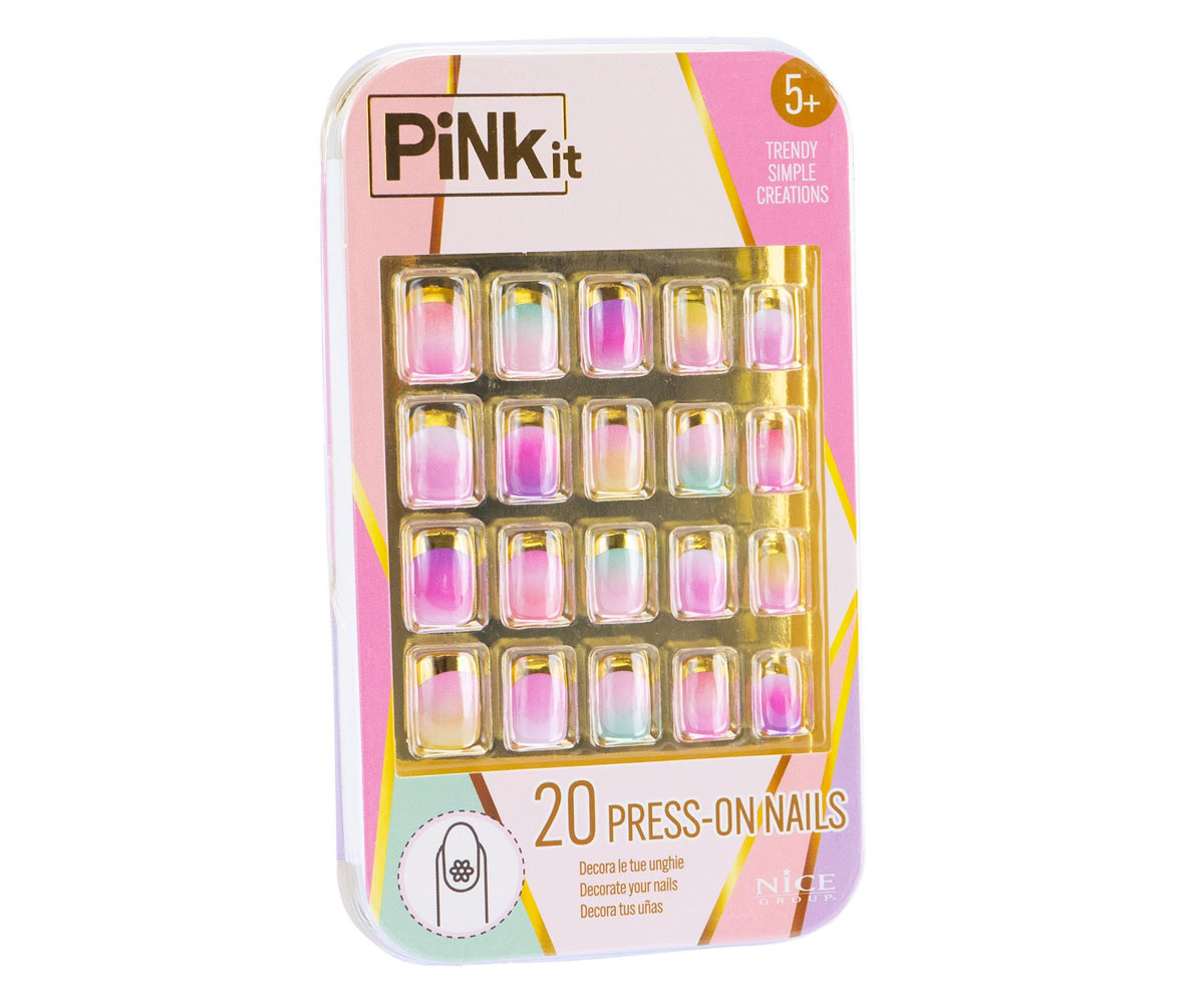 Залепящи се нокти Nice Pink It, 20 нокътни плочки