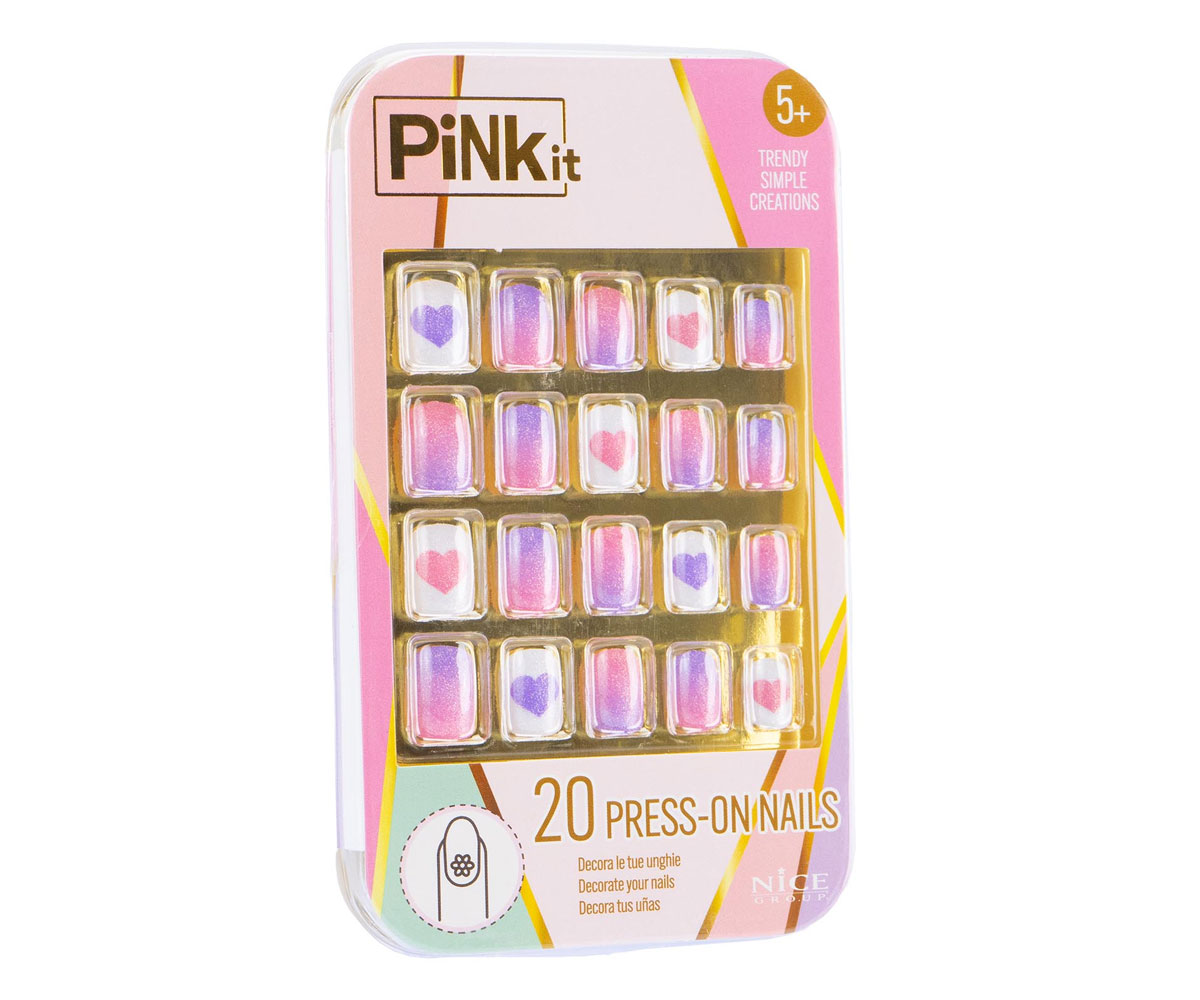 Залепящи се нокти Nice Pink It, 20 нокътни плочки