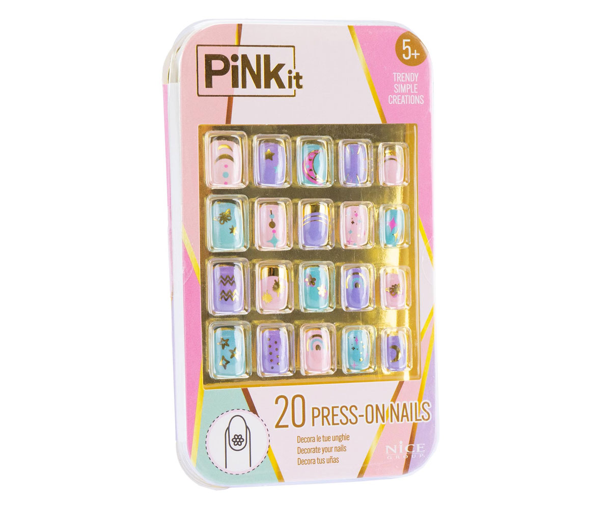 Залепящи се нокти Nice Pink It, 20 нокътни плочки