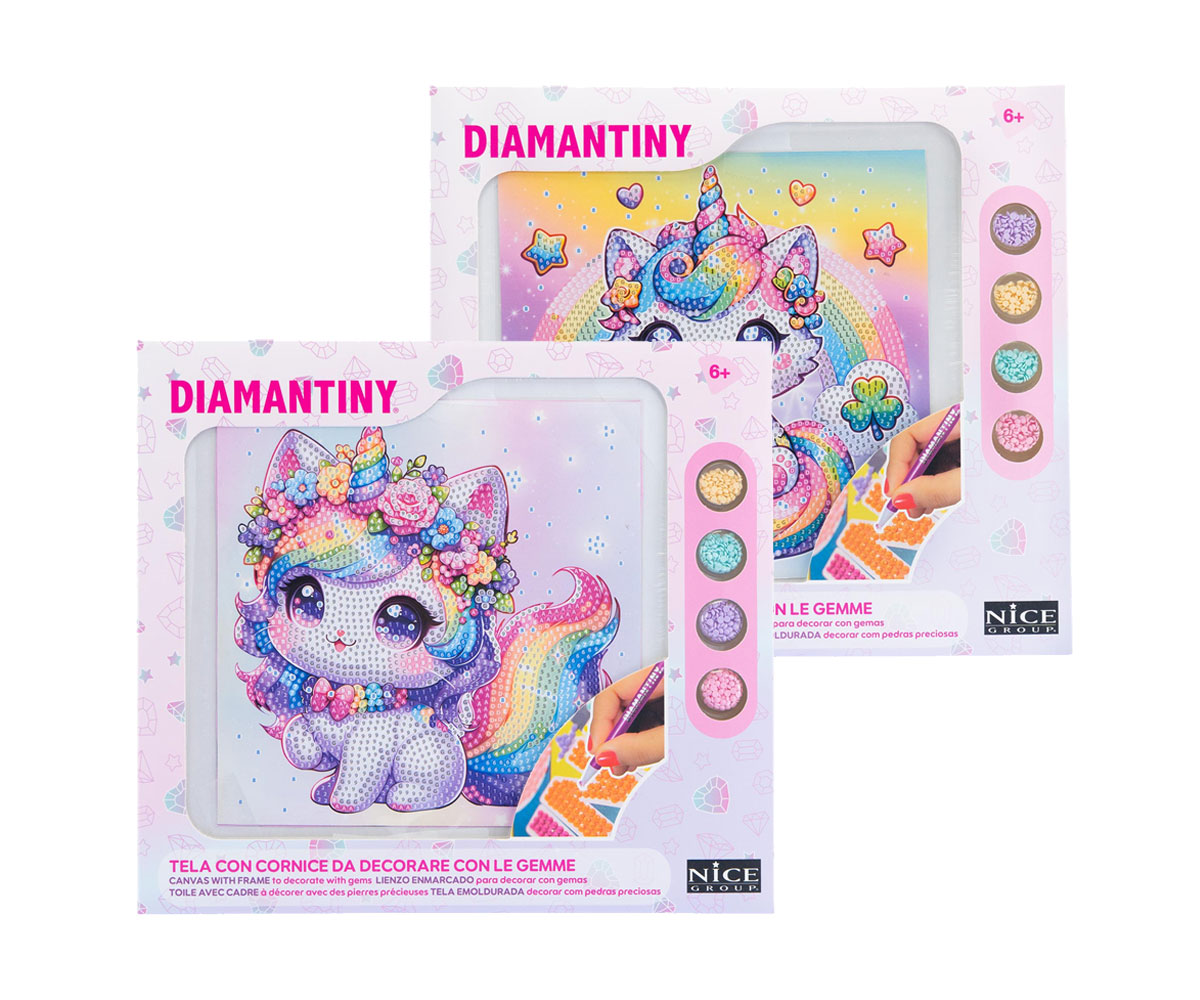 Рисуване с диаманти Nice KAWAII еднорог 90040 в квадратна рамка