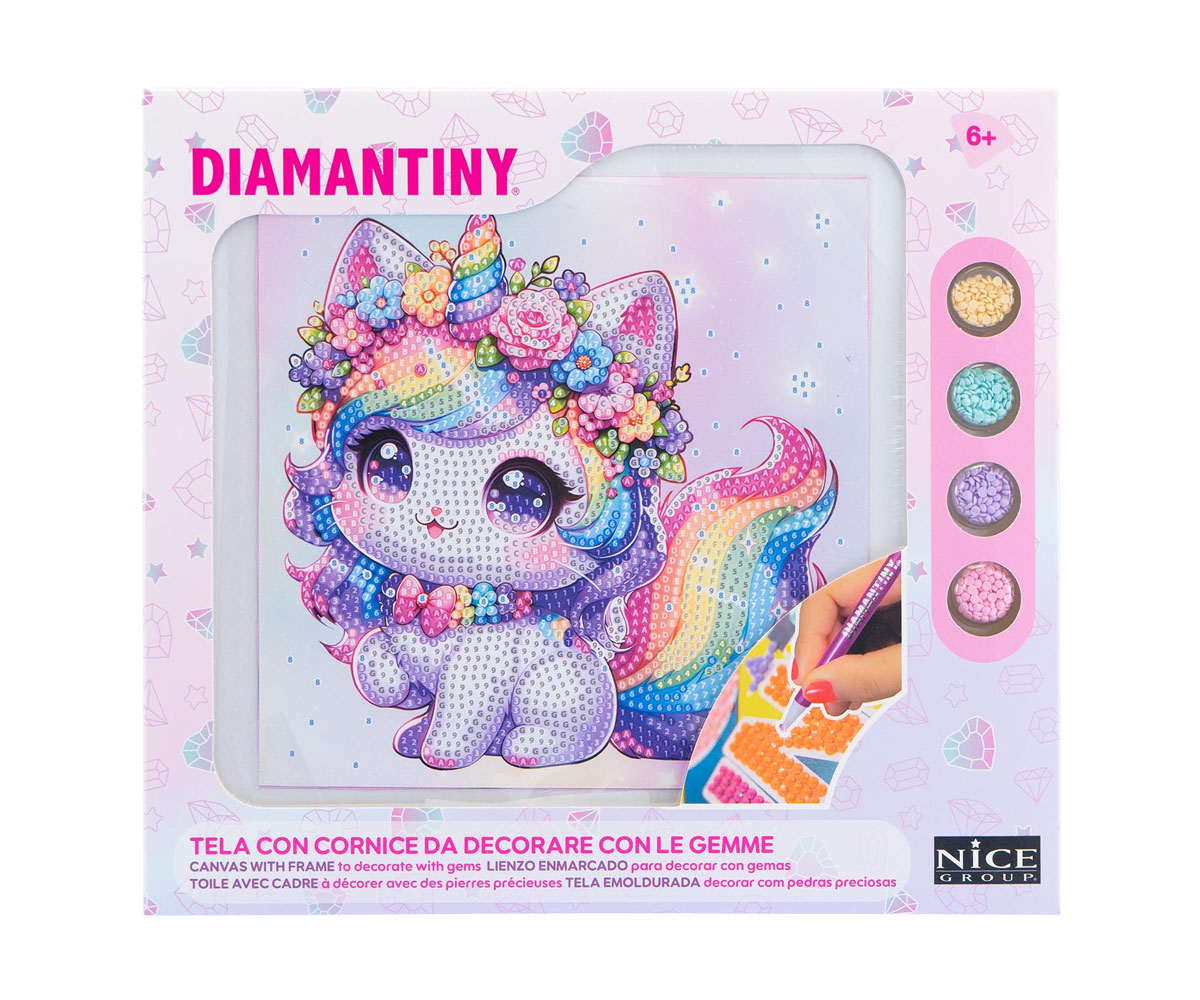 Рисуване с диаманти Nice KAWAII еднорог 90040 в квадратна рамка
