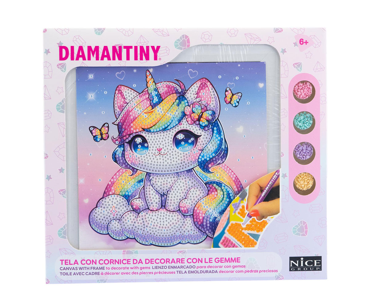 Рисуване с диаманти Nice KAWAII еднорог 90040 в квадратна рамка
