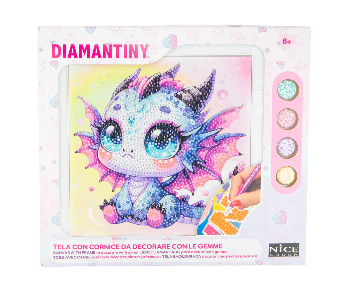 Диамантен гоблен Nice Kawaii 90050 с дракончета и рамка