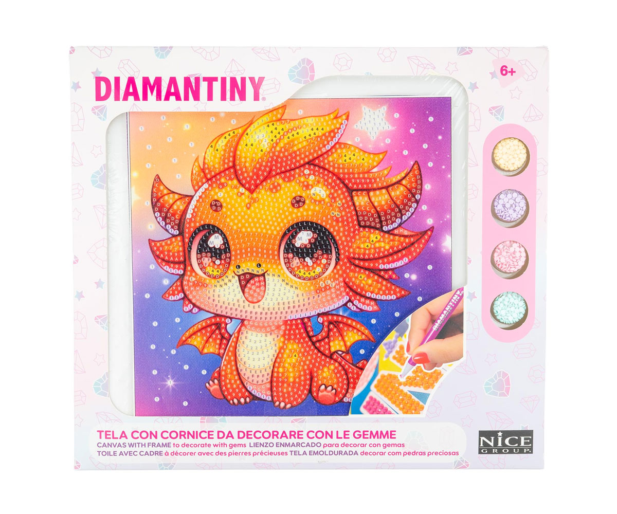 Диамантен гоблен Nice Kawaii 90050 с дракончета и рамка