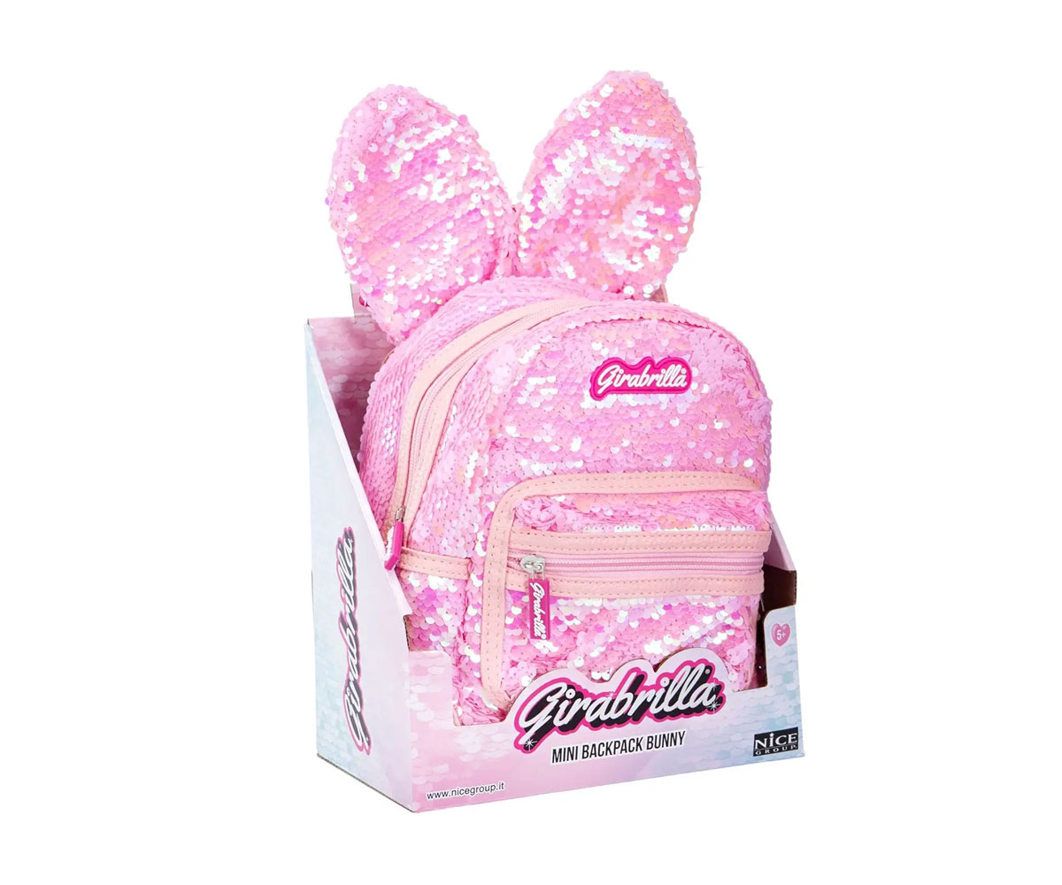 Nice Girabrilla раница зайче с обръщащи се пайети