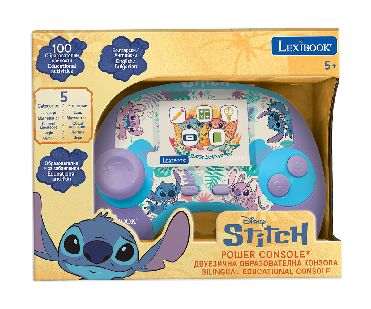 Конзола Lexibook Стич My Best-E с LCD екран и 3 игри