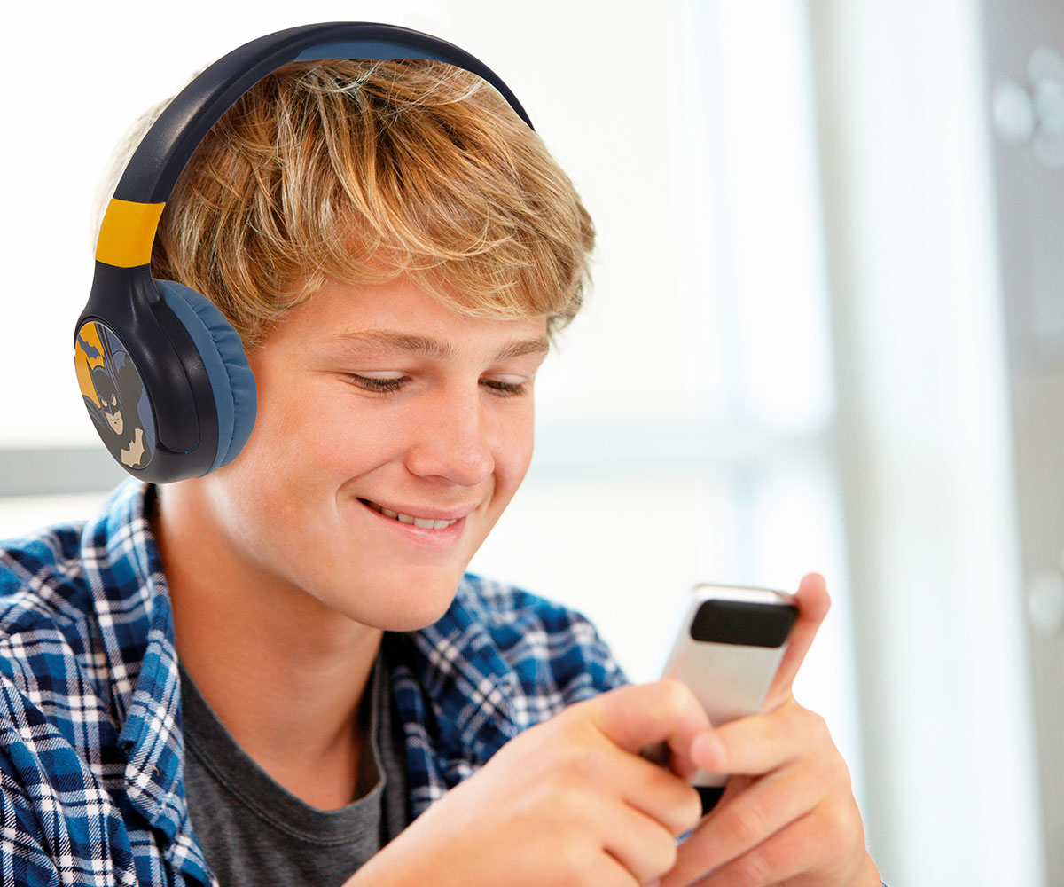 Детски Bluetooth слушалки Lexibook Батман 2 в 1