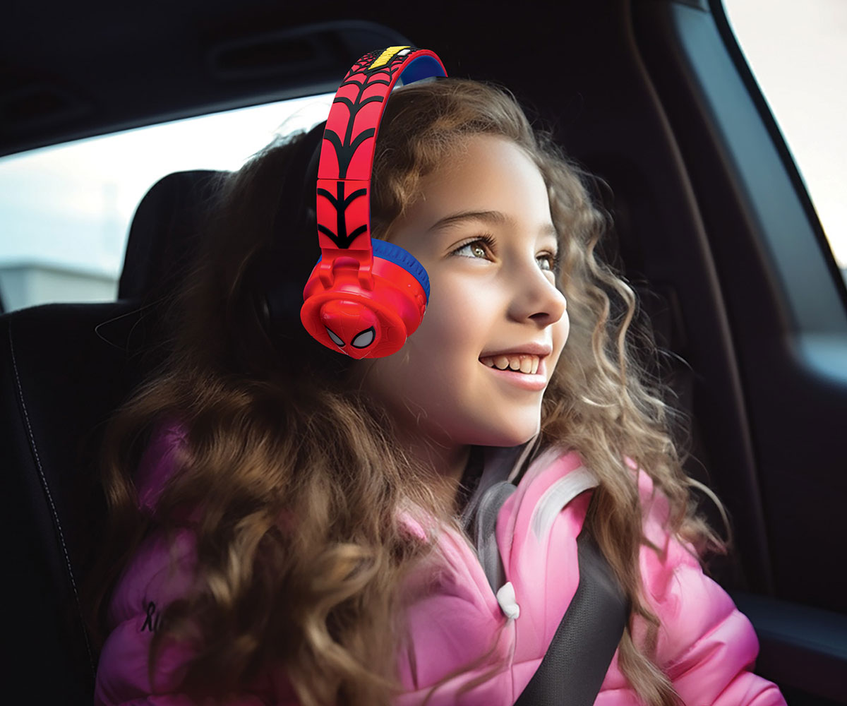 Детски Bluetooth слушалки Lexibook Спайдърмен със светещ дизайн