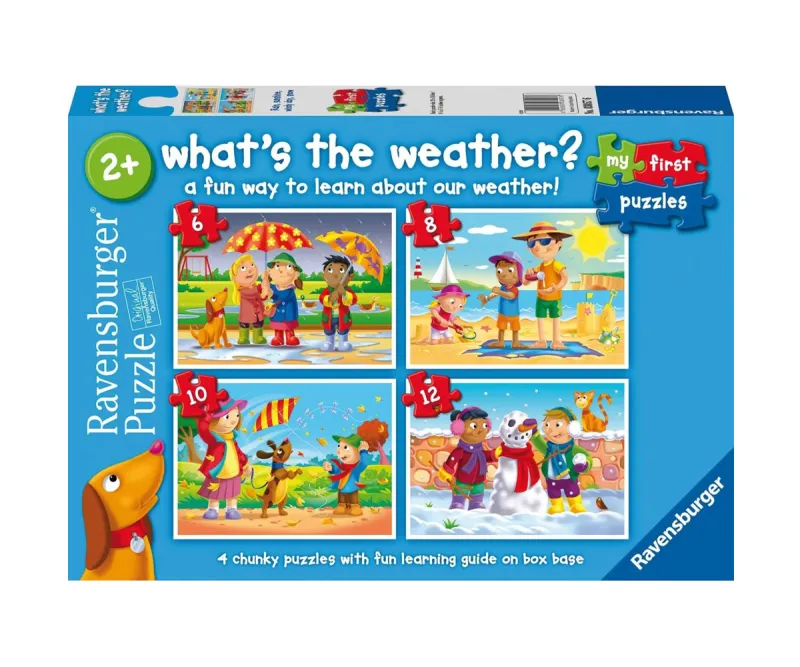 Ravensburger 03057 Пъзел 4 в 1 Какво е времето, 6/8/10/12 части