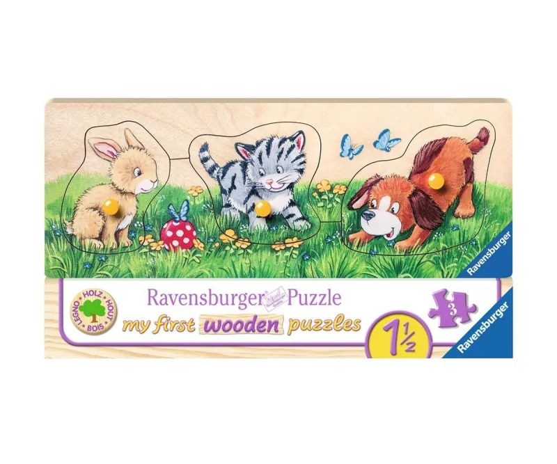 Ravensburger 03203 Дървени пъзели Сладки бебета животни