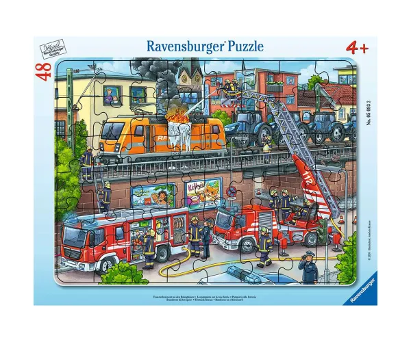 Пъзел Ravensburger 05093 Пожарникари по релсите, 48 части