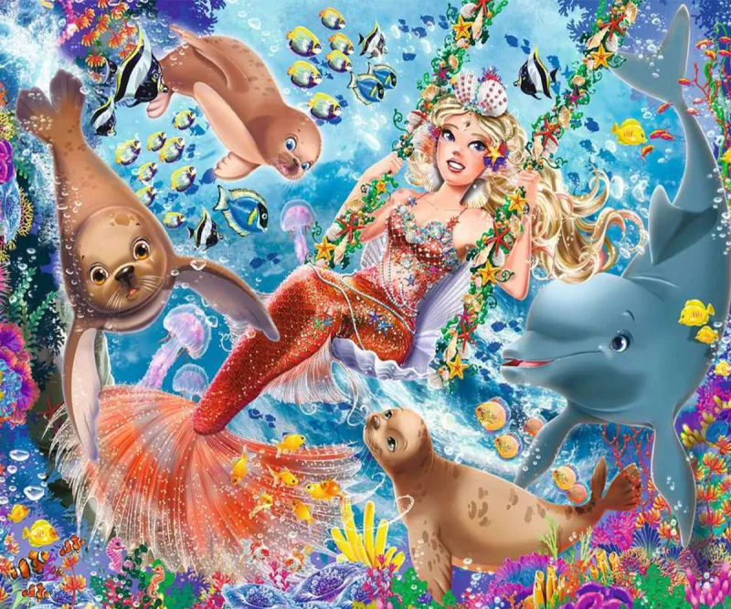 Пъзел Ravensburger 05147 Вълшебна русалка, 2 х 24 части