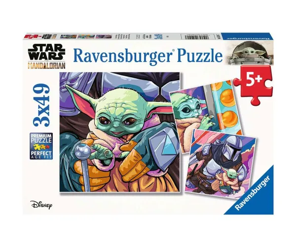 Пъзел Ravensburger 05241 Мандалориан Бебе Йода, 3 х 49 части