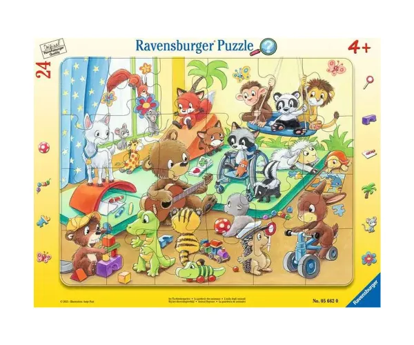 Пъзел Ravensburger 05662 В детската градина с животни, 24 части