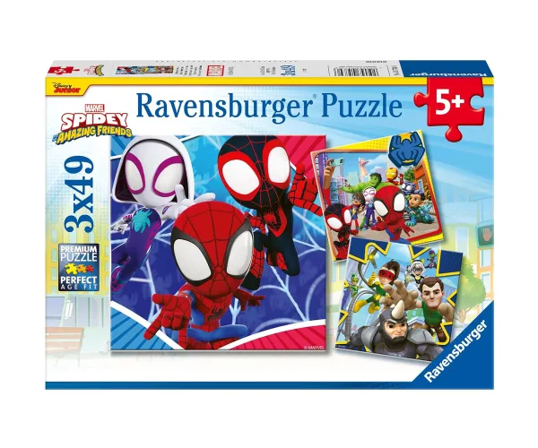 Пъзел Ravensburger 05730 Приключенията на Спайди, 3 х 49 части